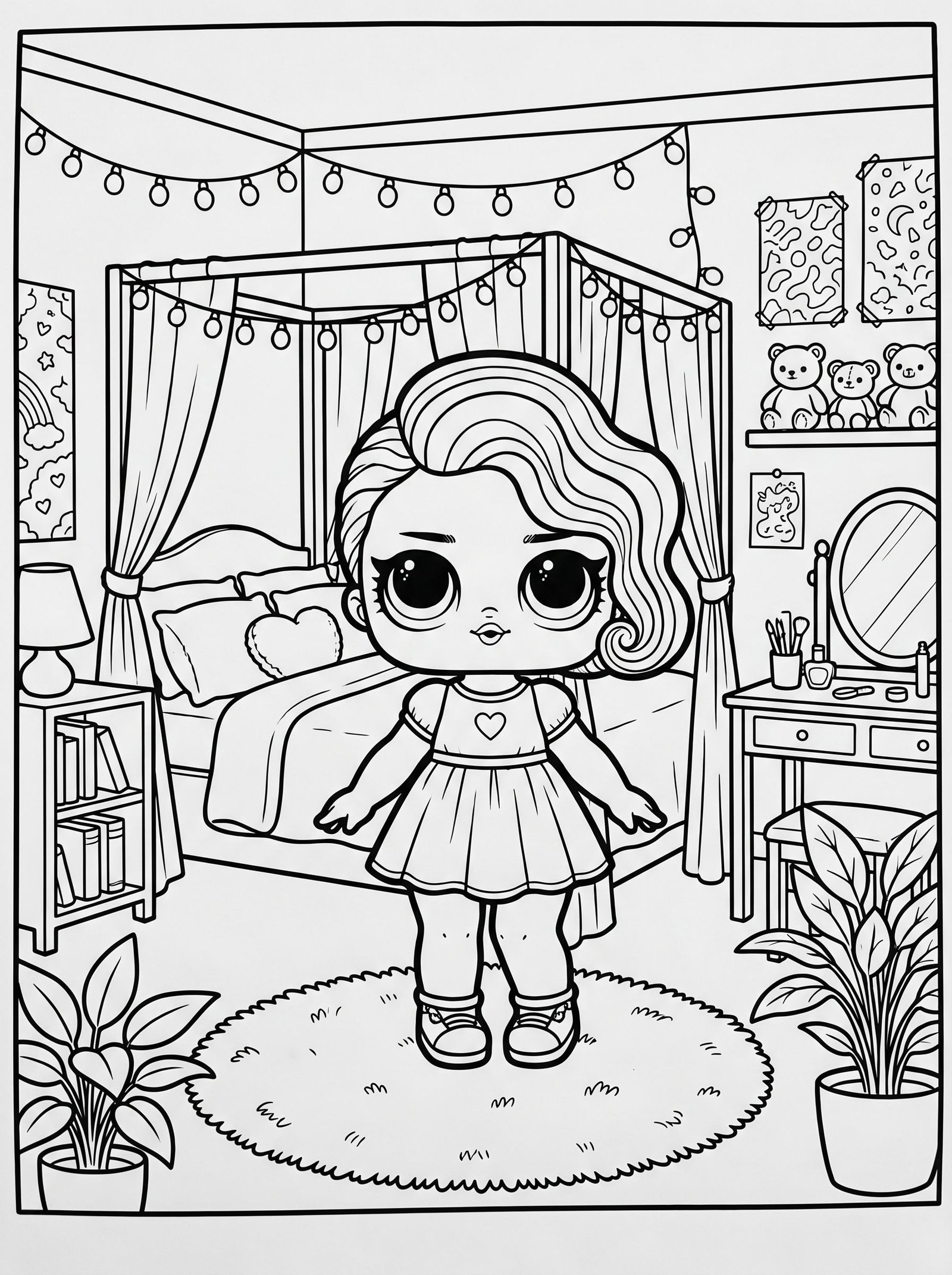 Free Printable American Doll Coloring Pages (Cute & Aesthetic Designs)